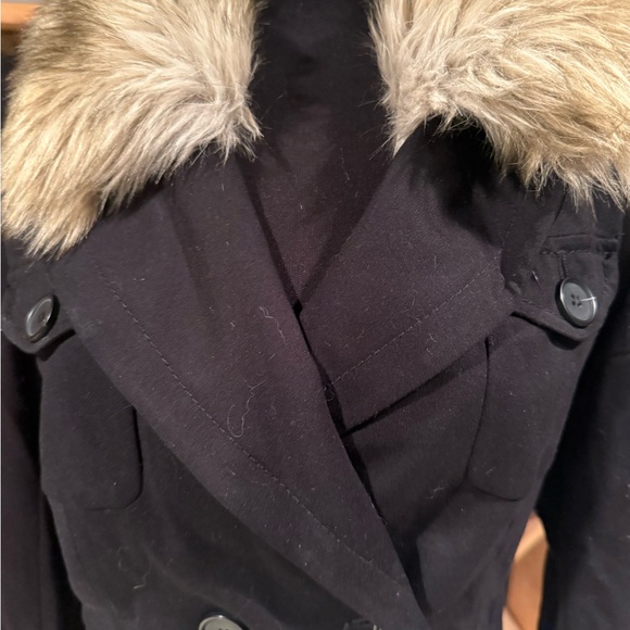 LOFT Black Blazer with Faux Fur Collar - Picture 2 of 4
